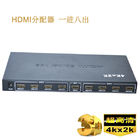 Cina Video 3D 4K HD HDMI Splitter 1 x 8 HDMI Splitter 1 In 8 Out perusahaan