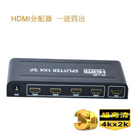Cina 4K 1.4b 1 x 4 HDMI Splitter 1 In 4 Out Mendukung Sertifikasi CE Video 3D pabrik